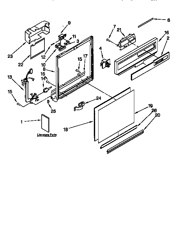 Kenmore 66515921691 frame and console diagram