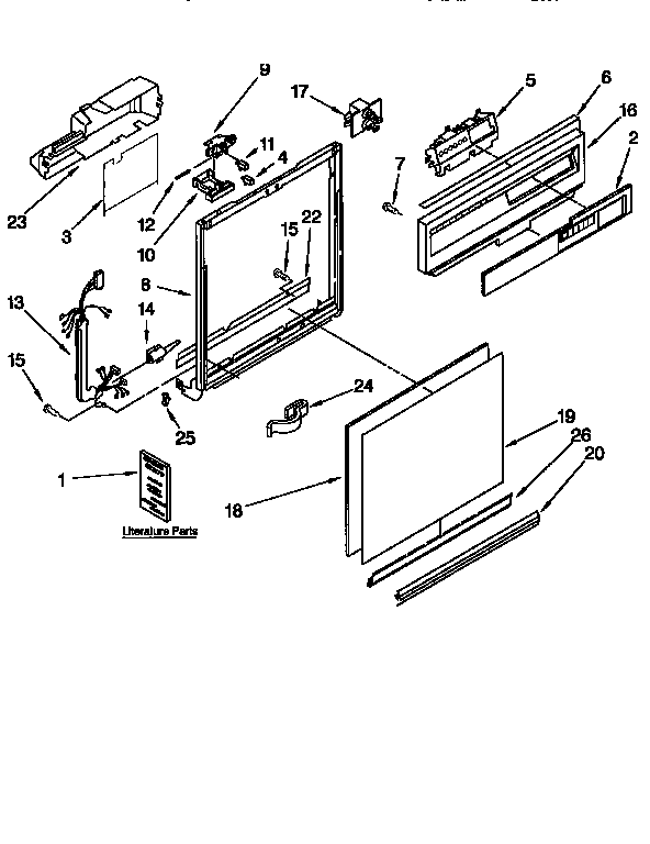 Kenmore 66515928691 frame and console diagram
