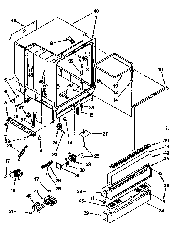 Kenmore 66515928691 tub assembly diagram