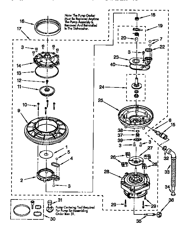 Kenmore 66515928691 pump and motor diagram