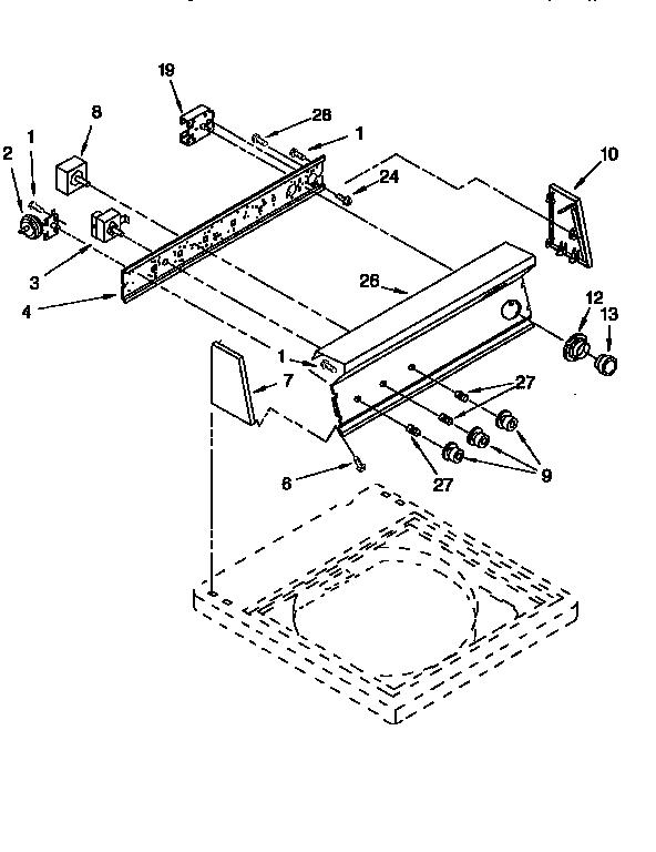 Kenmore 11091565210 control panel diagram