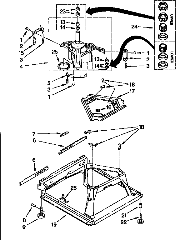 Kenmore 11091565210 machine base diagram