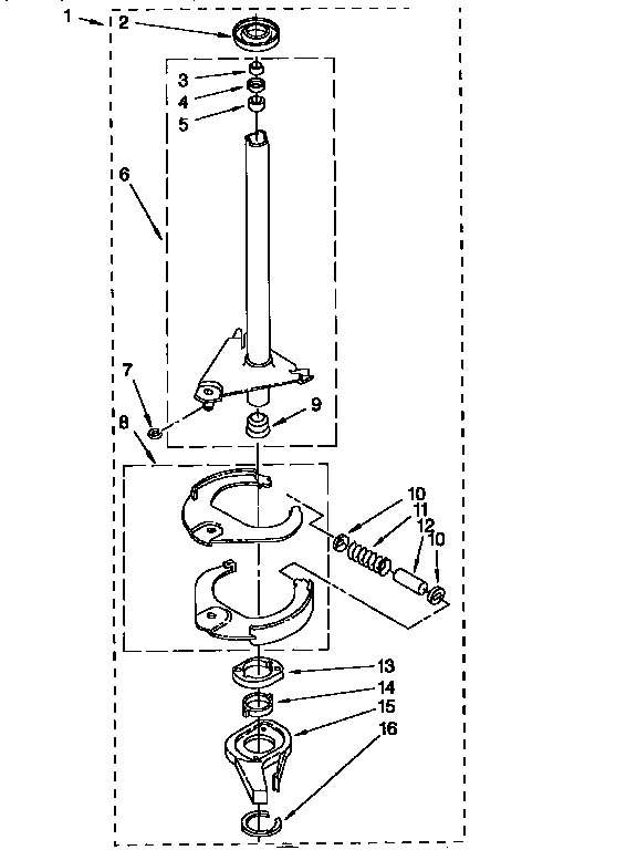 Kenmore 11091565210 brake and drive tube diagram