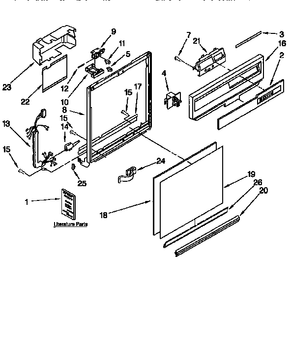 Kenmore 66515925691 frame and console diagram