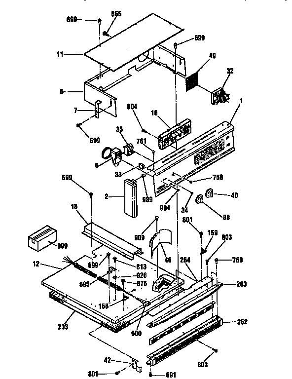 Kenmore 91141369690 control section diagram