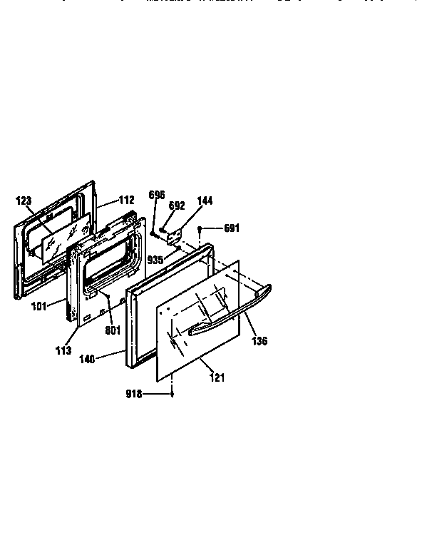 Kenmore 91141369690 door section diagram