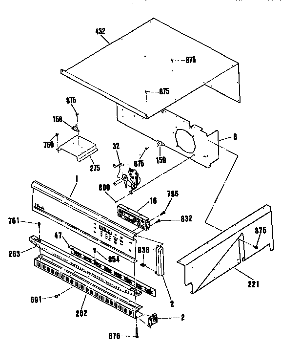 Kenmore 91147466690 control section diagram