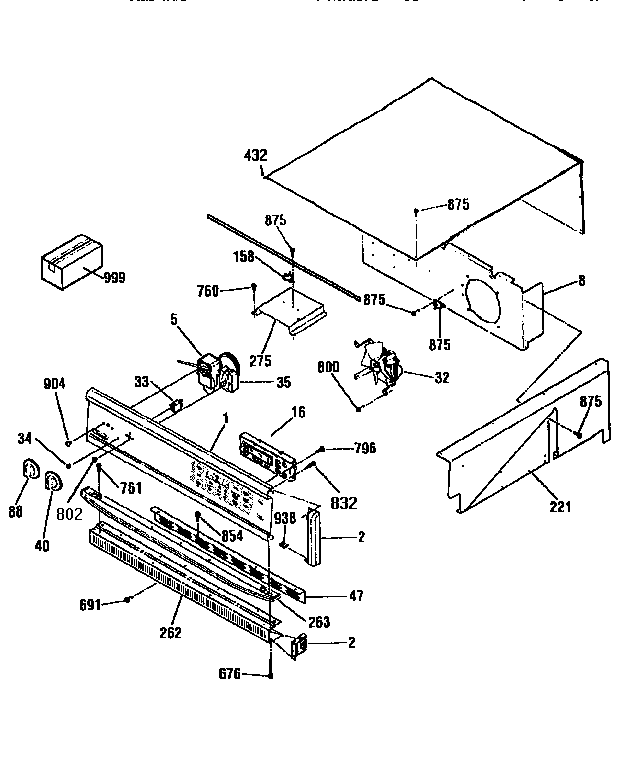 Kenmore 91148369690 control section diagram
