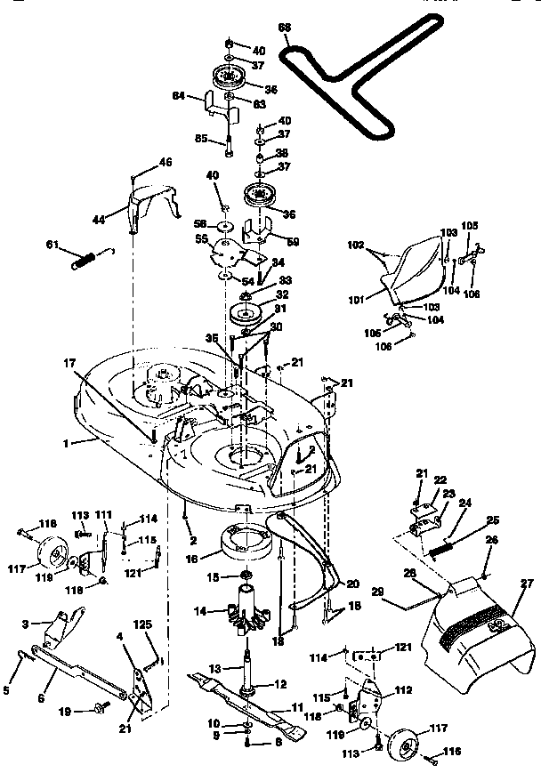 Craftsman 917252581 mower deck diagram