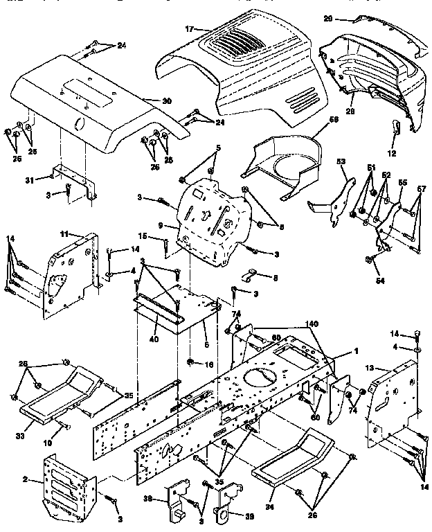 Craftsman 917256553 chassis and enclosures diagram