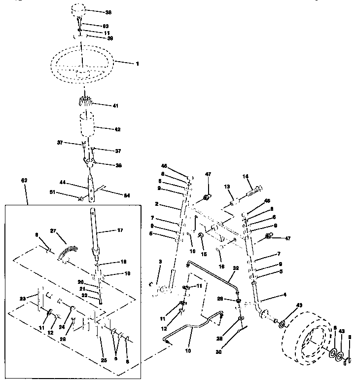 Craftsman 917256553 steering assembly diagram