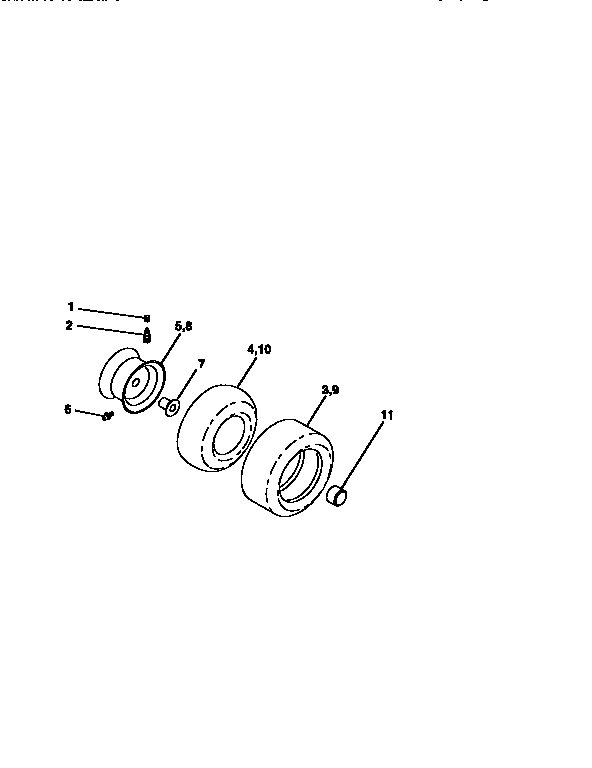Craftsman 917256553 wheels and tires diagram