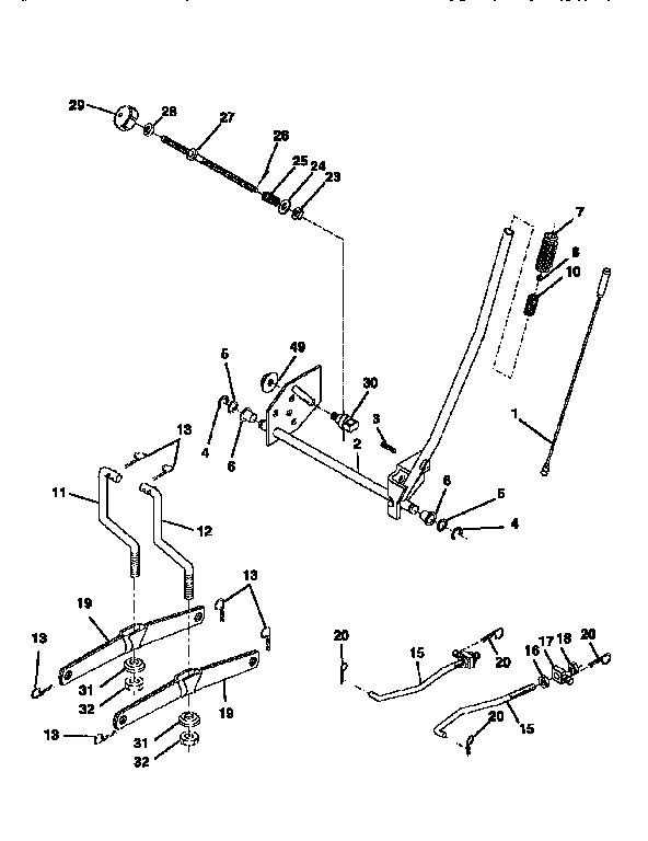 Craftsman 917256553 mower lift diagram