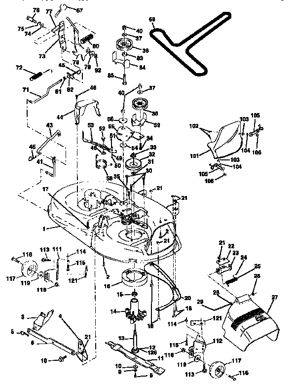Craftsman 917256553 mower deck diagram