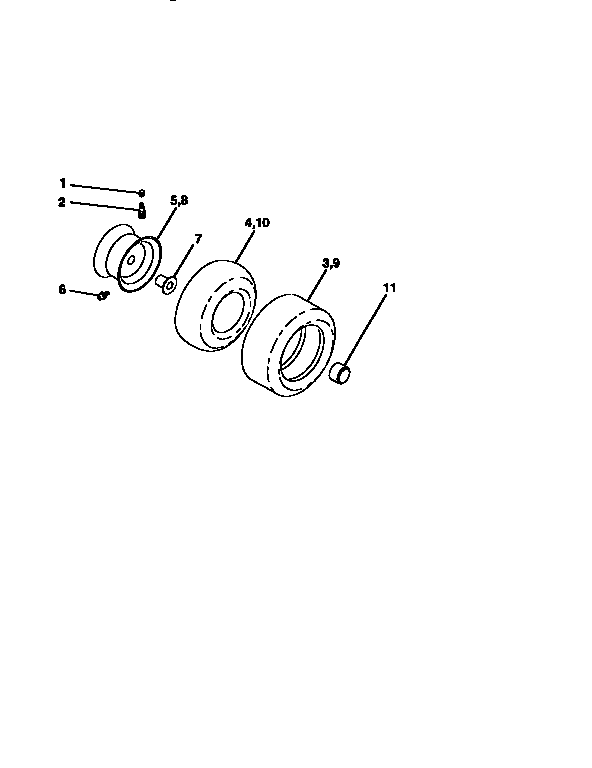 Craftsman 917256563 wheels and tires diagram