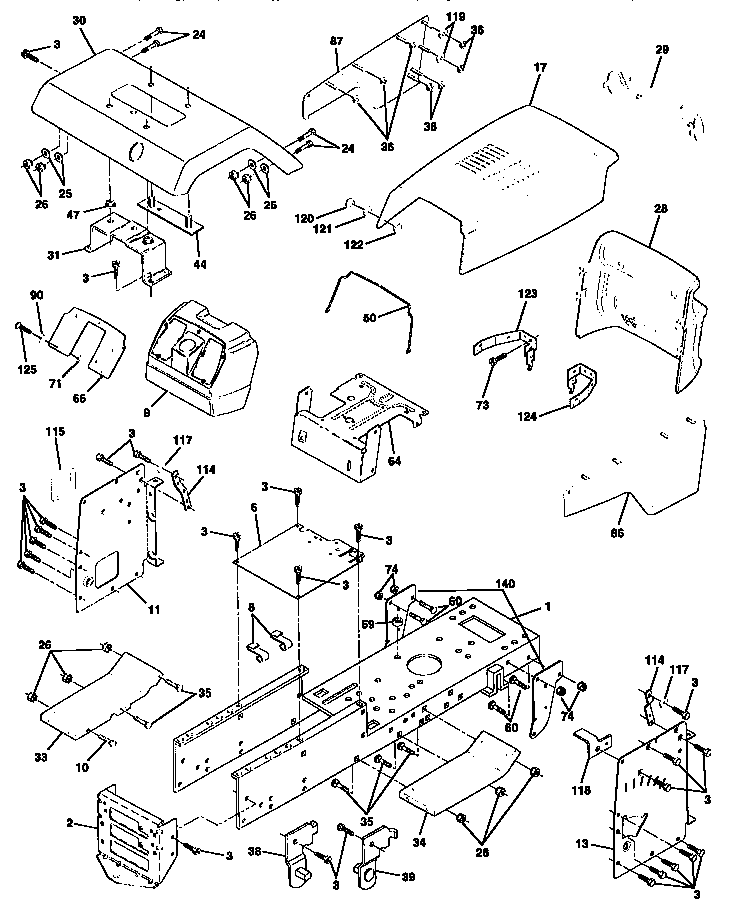Craftsman 917256582 chassis and enclosures diagram