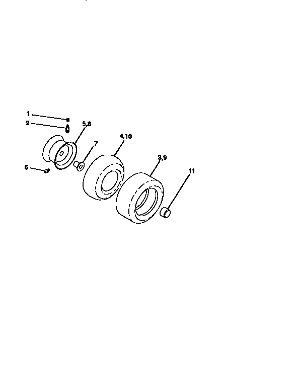Craftsman 917256582 wheels and tires diagram