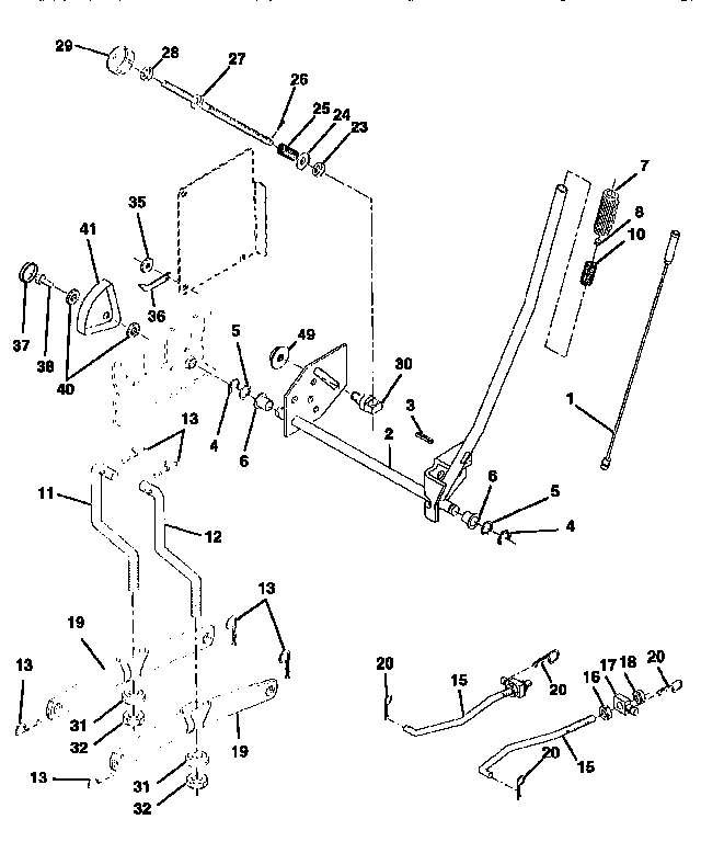 Craftsman 917256582 mower lift diagram