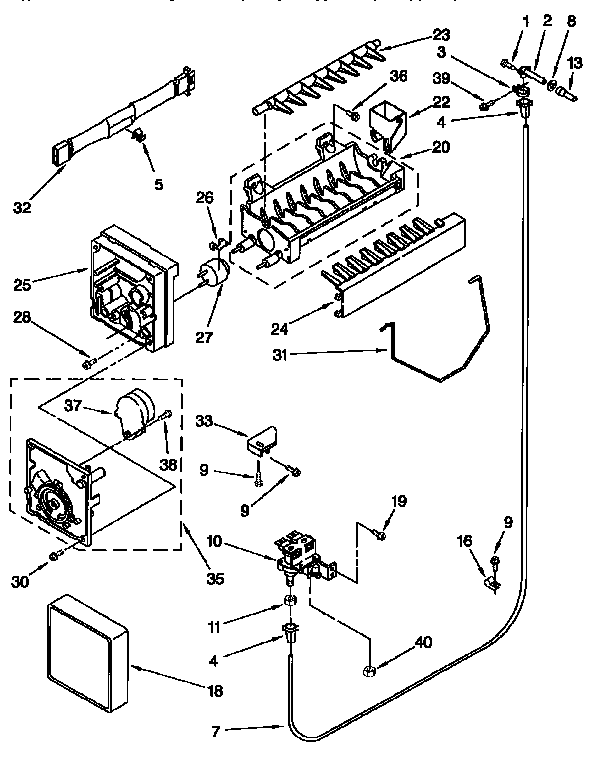 Kenmore 1069555720 icemaker diagram