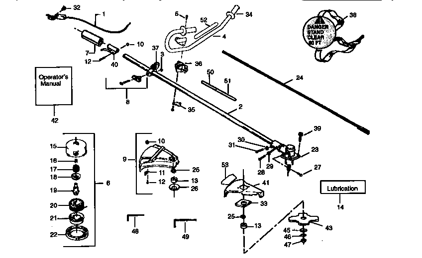 Craftsman 358798460 drive shaft and cutter head diagram