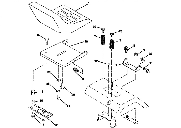 Craftsman 917256690 seat assembly diagram