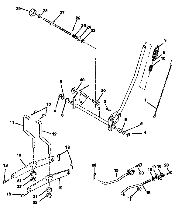 Craftsman 917256690 mower lift diagram