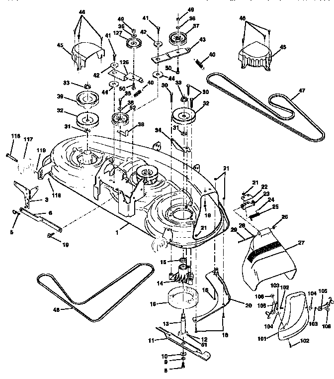 Craftsman 917256690 mower deck diagram
