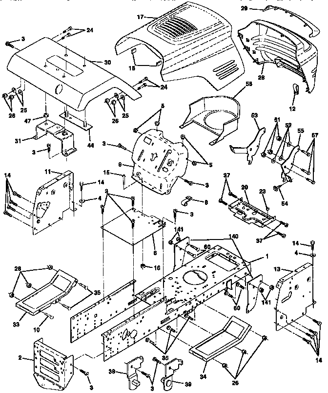 Craftsman 917256680 chassis and enclosures diagram
