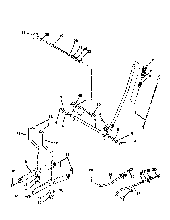 Craftsman 917256680 mower lift diagram