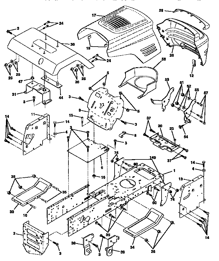 Craftsman 917256670 chassis and enclosures diagram