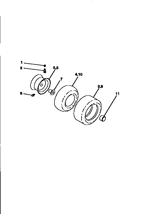 Craftsman 917256670 wheels and tires diagram