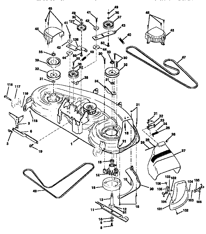 Craftsman 917256670 mower deck diagram