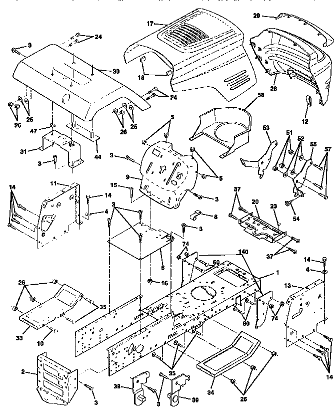Craftsman 917256660 chassis and enclosures diagram