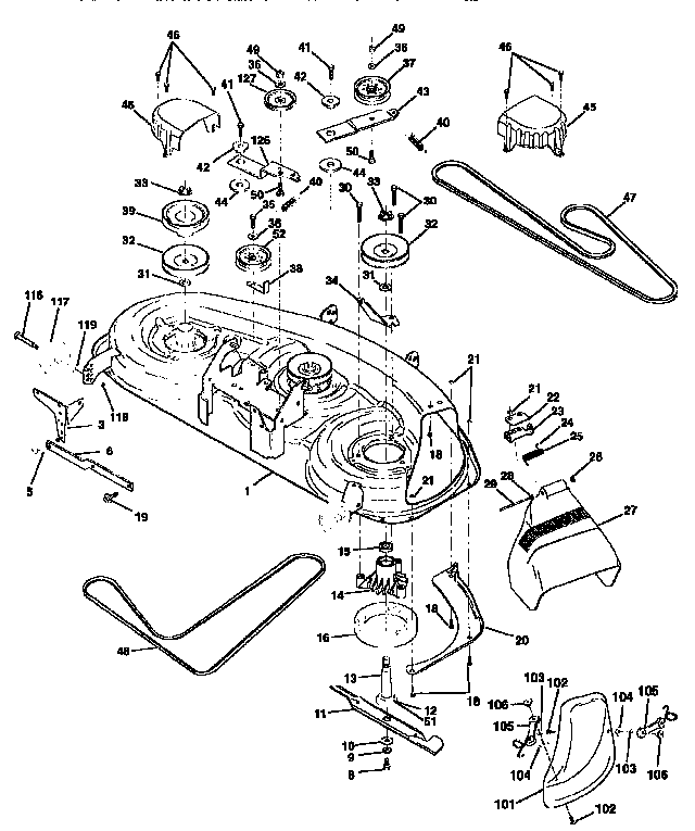 Craftsman 917256660 mower deck diagram