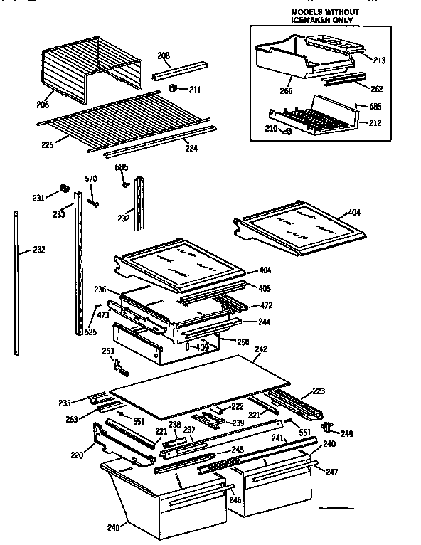 Kenmore 3639755772 shelf diagram