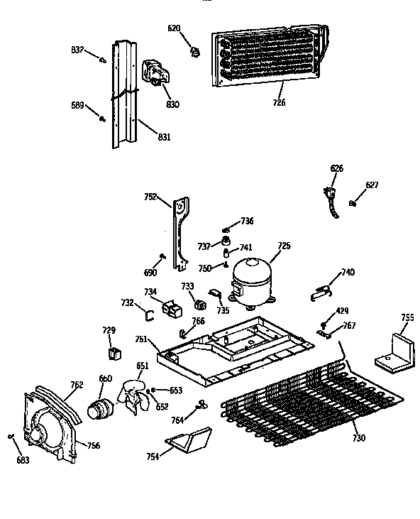Kenmore 3639755772 unit diagram