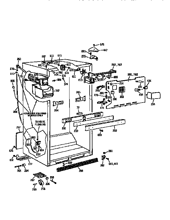 Kenmore 3639755752 cabinet diagram