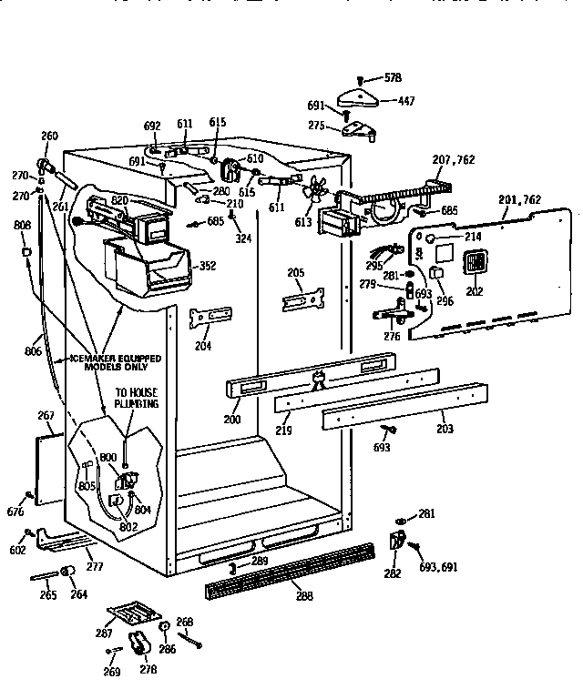 Kenmore 3639771681 cabinet diagram