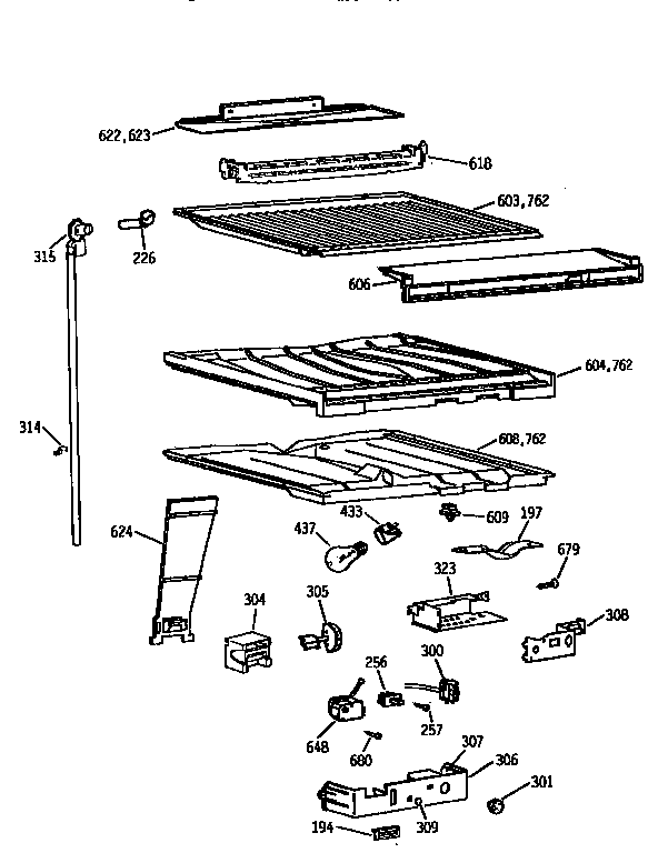 Kenmore 3639771681 compartment separator diagram