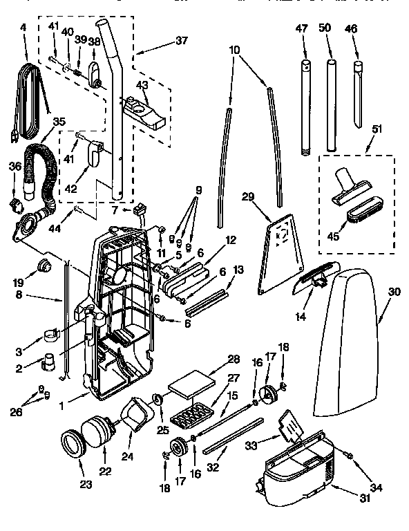 Kenmore 11636512690C dust compartment diagram