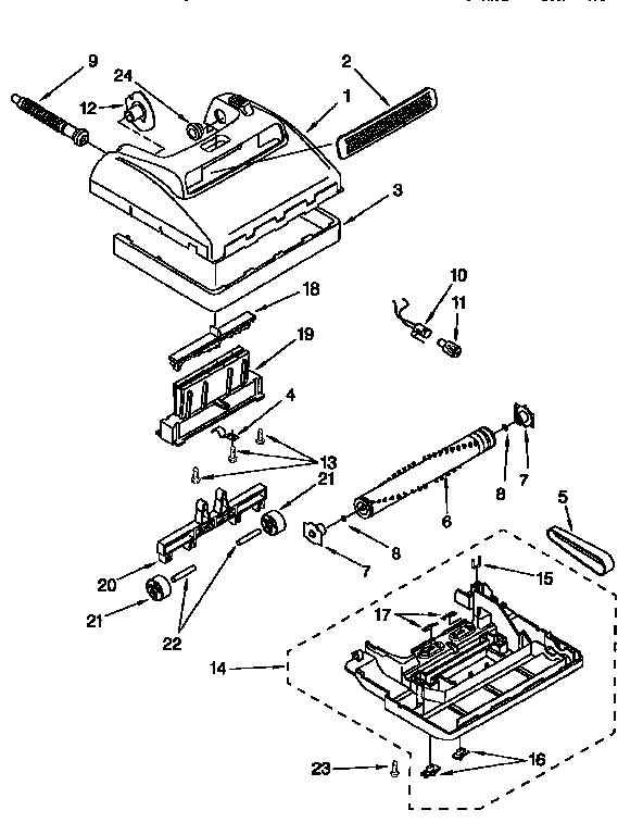 Kenmore 11636612690C nozzle and motor diagram