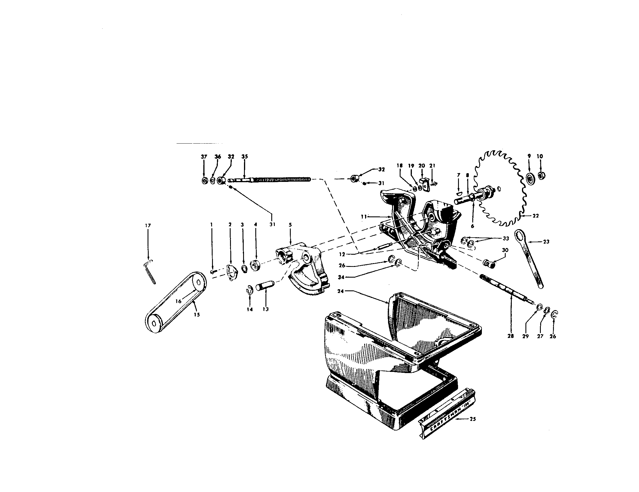 Craftsman 11329991 10" tilting arbor diagram