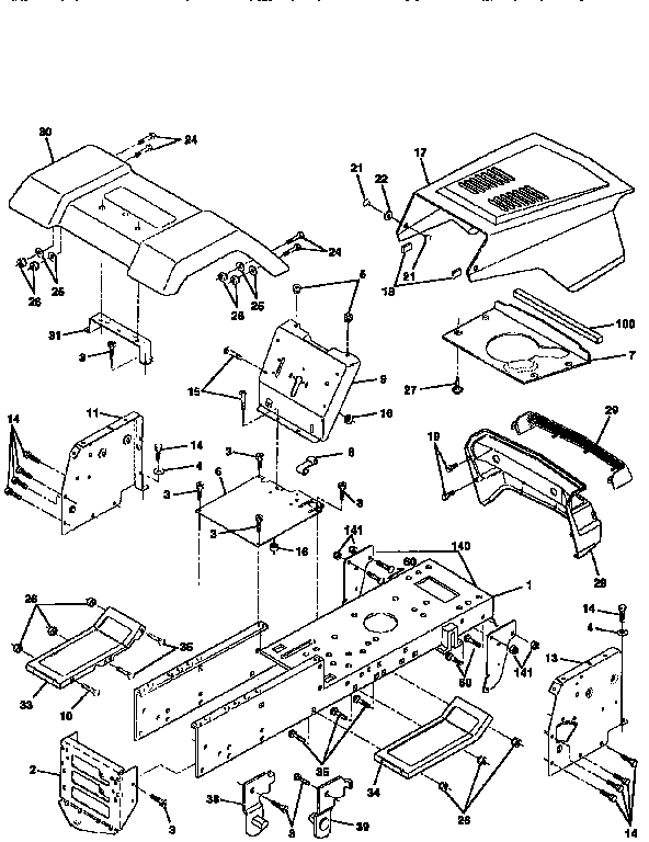 Craftsman 917256830 chassis and enclosures diagram