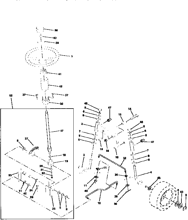 Craftsman 917256830 steering assembly diagram