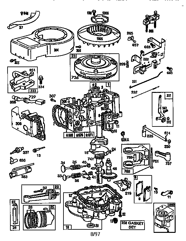 Craftsman 917258051 engine (71/500) 289707-0689-a1 diagram
