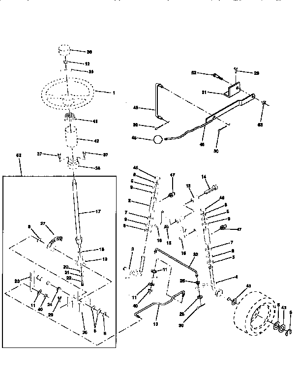 Craftsman 917256583 steering assembly diagram