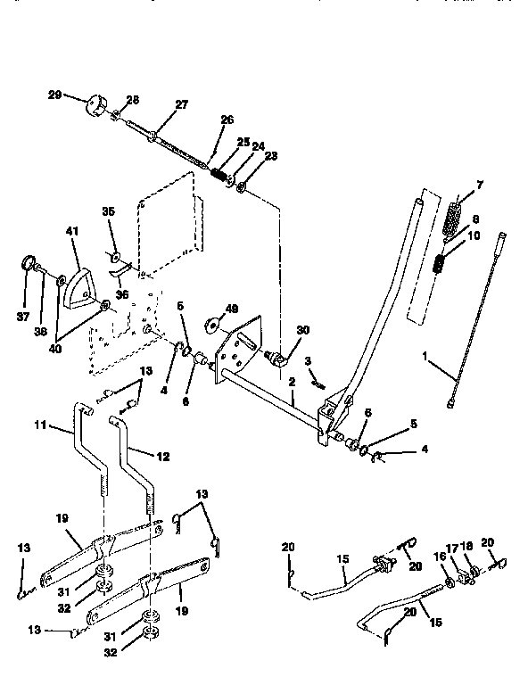 Craftsman 917256583 mower lift diagram