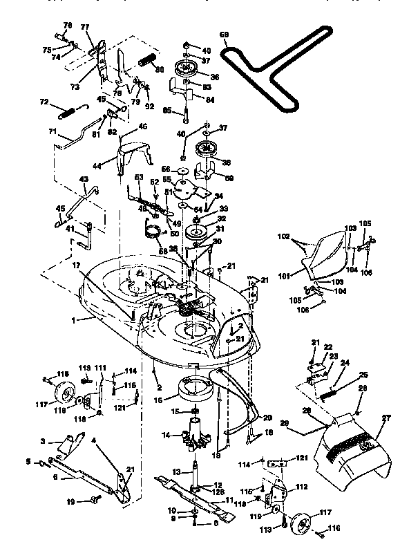 Craftsman 917256583 mower deck diagram