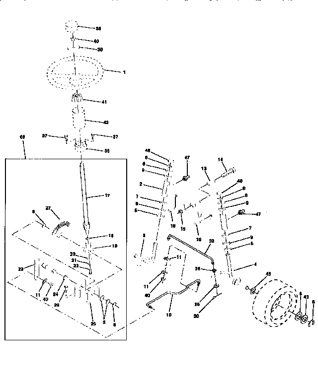 Craftsman 917256460 steering assembly diagram
