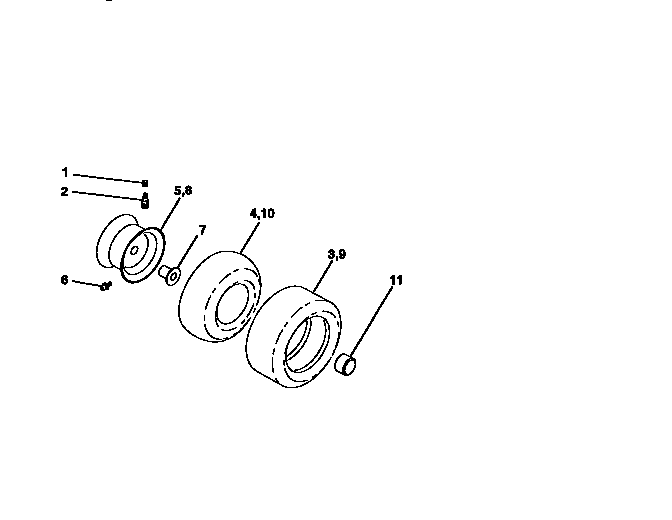 Craftsman 917256460 wheels and tires diagram